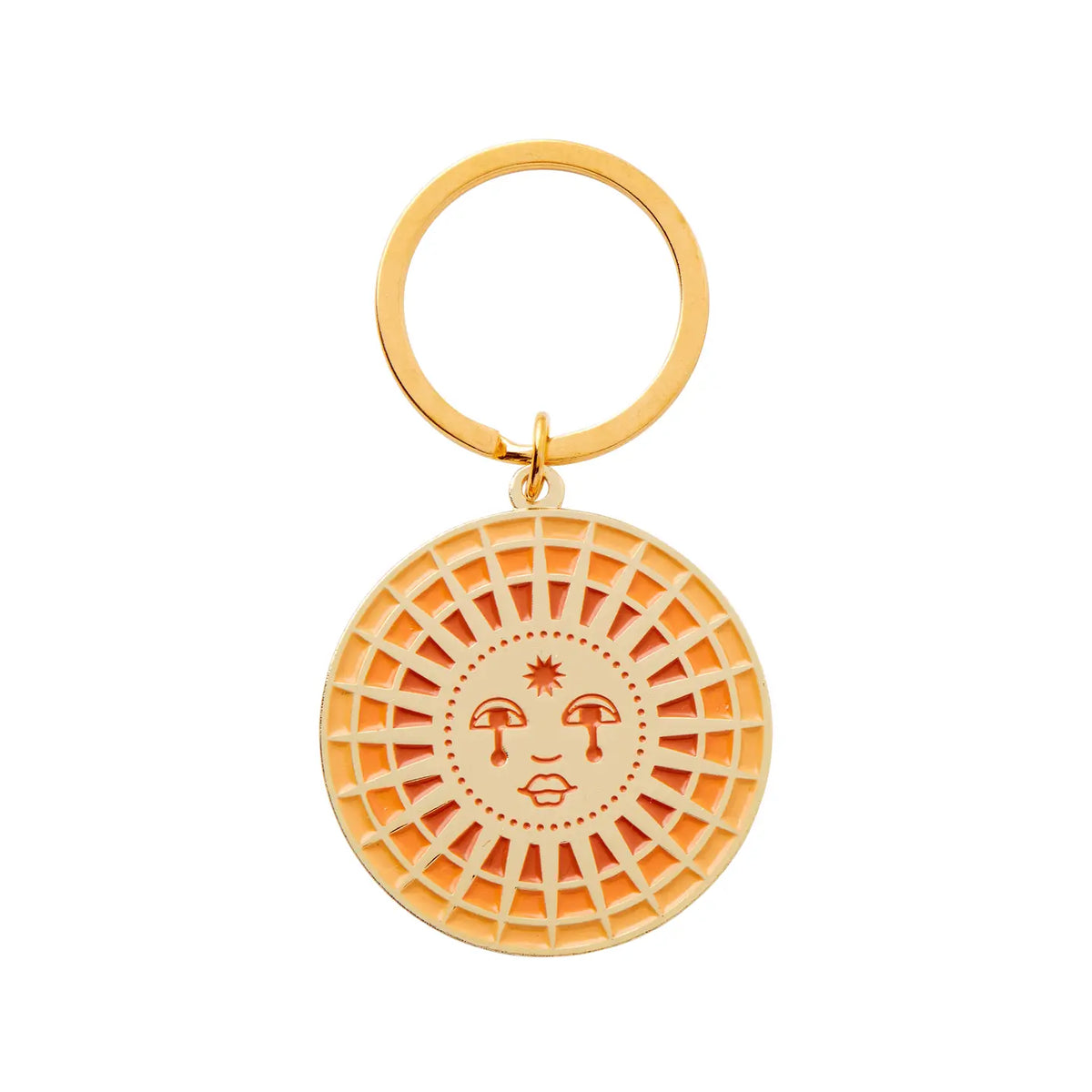 Sun Enamel Keychain