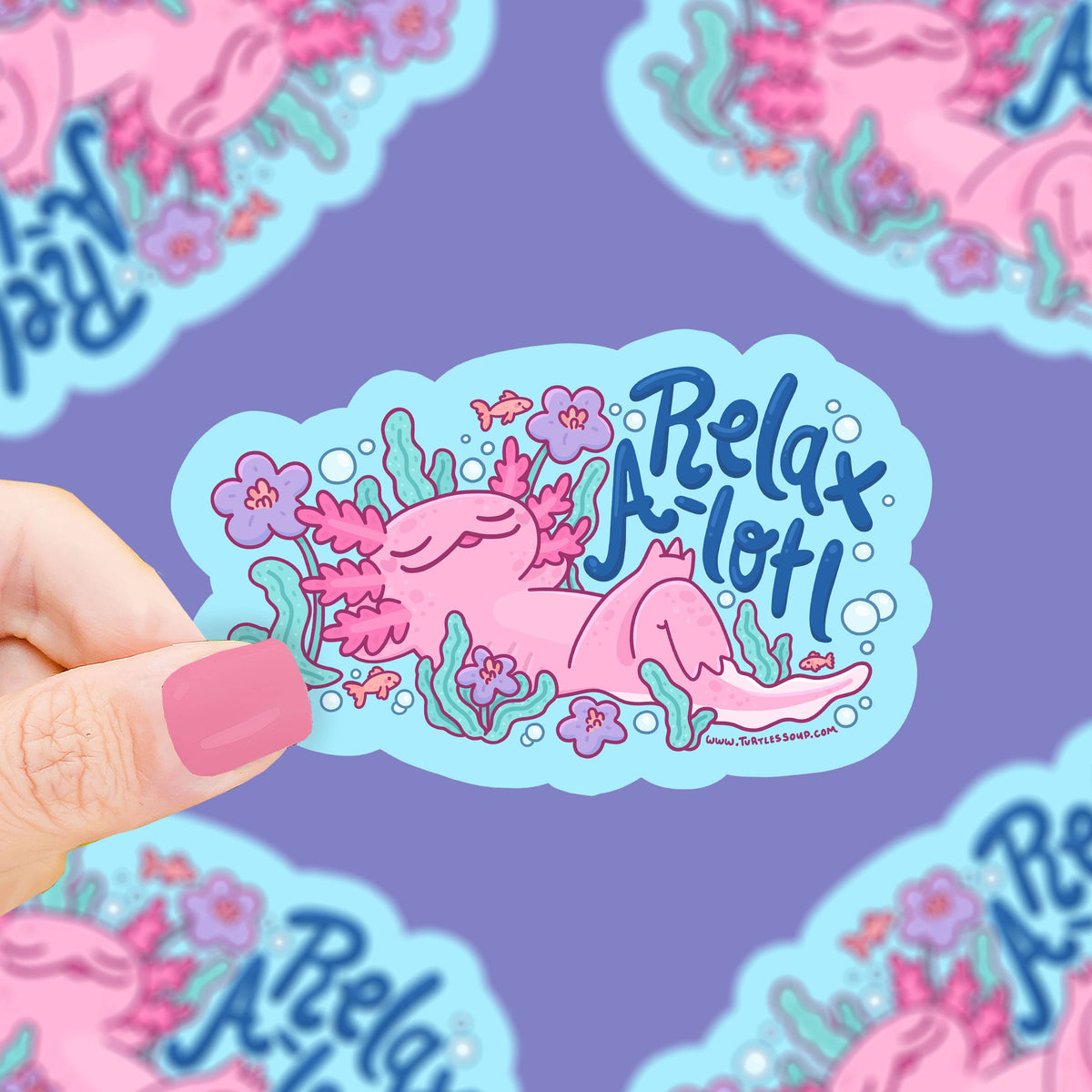 Axolotl Relax-A-Lot Sticker