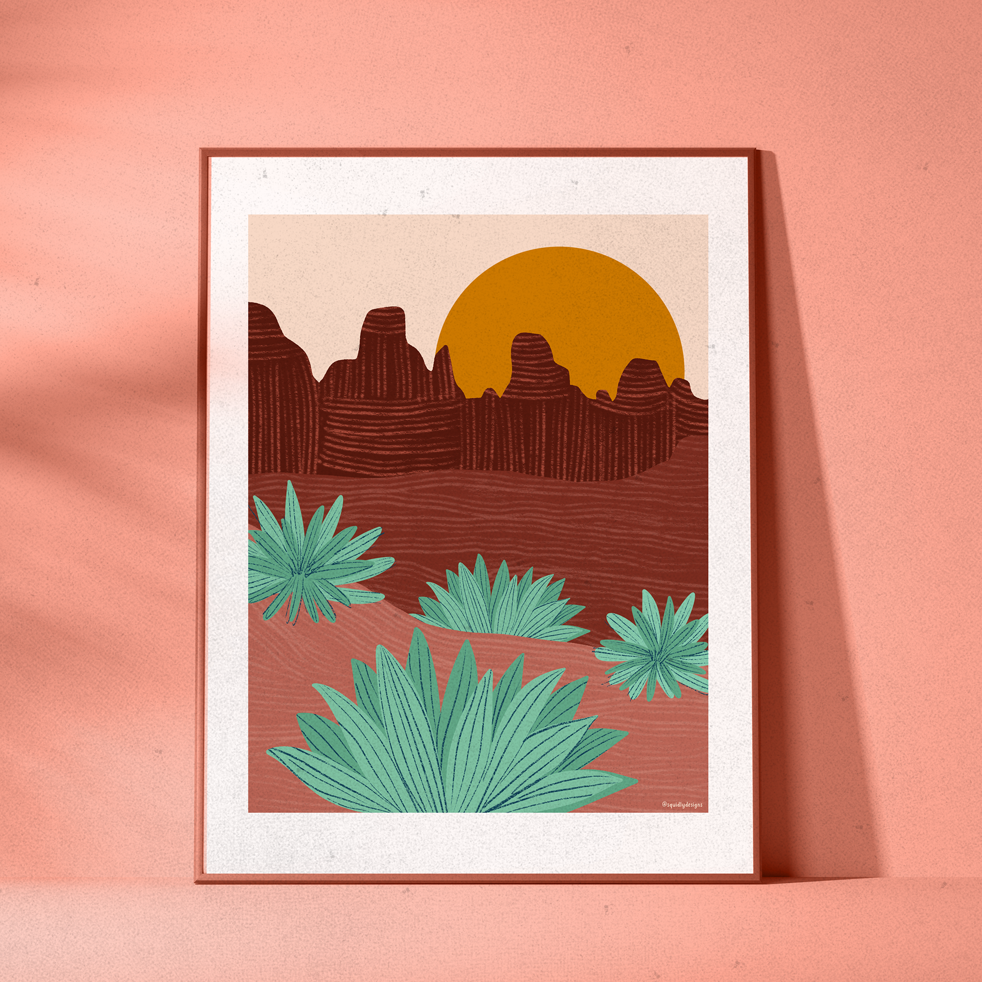 Agave Desert Plants Art Print