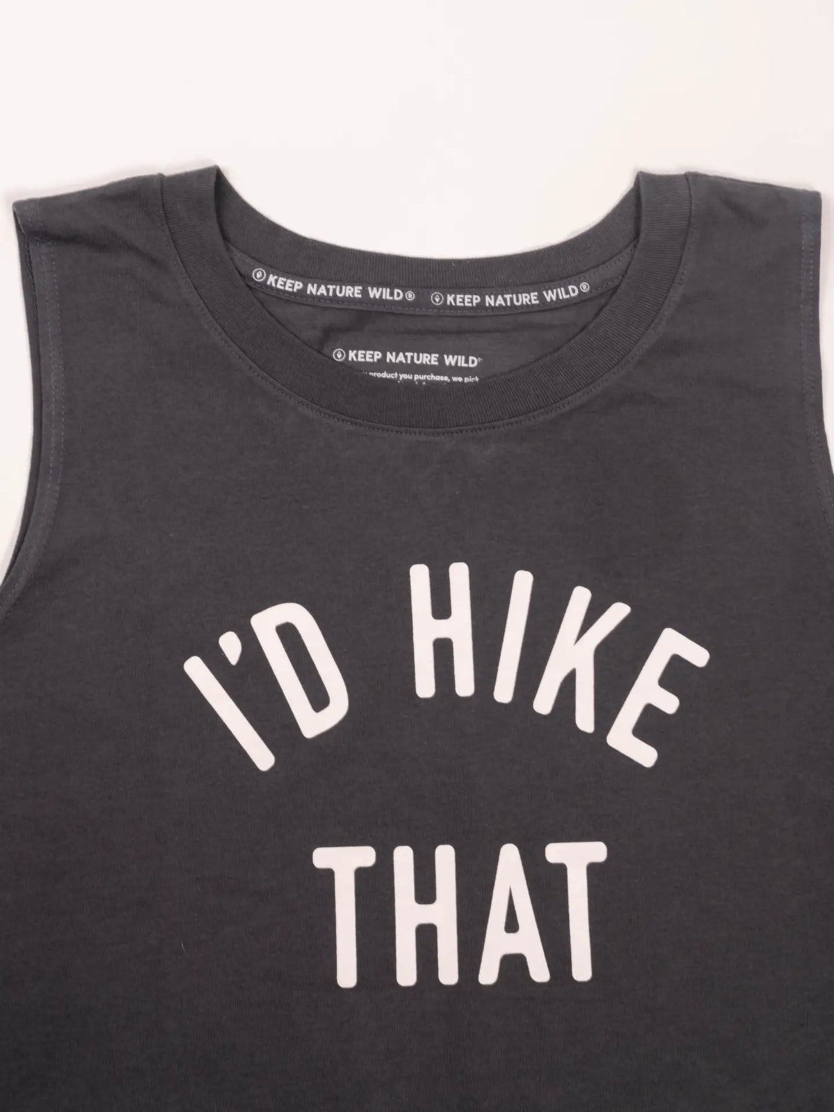 I'd Hike That Muscle Tank - Charcoal
