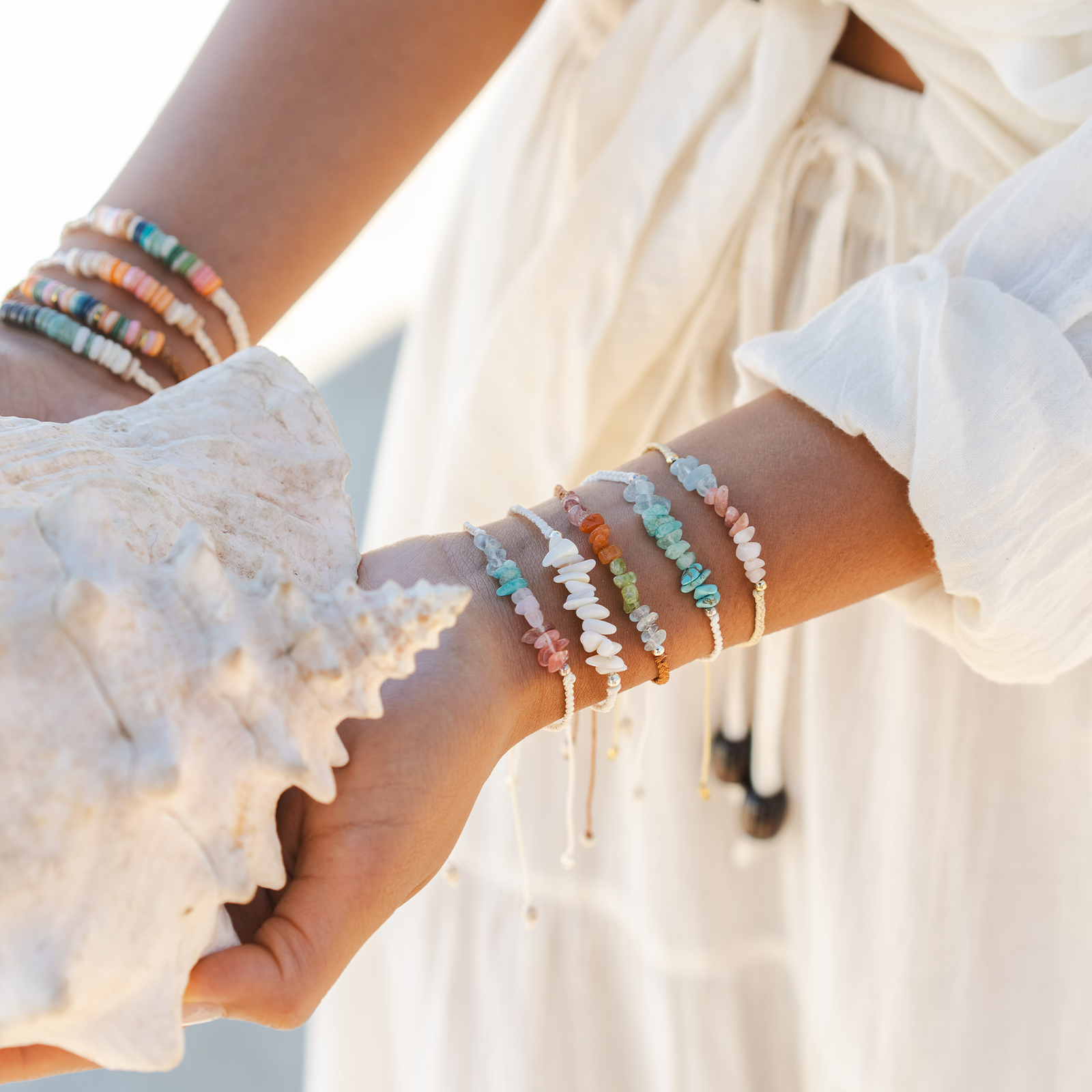 Braided Pebble Bracelets