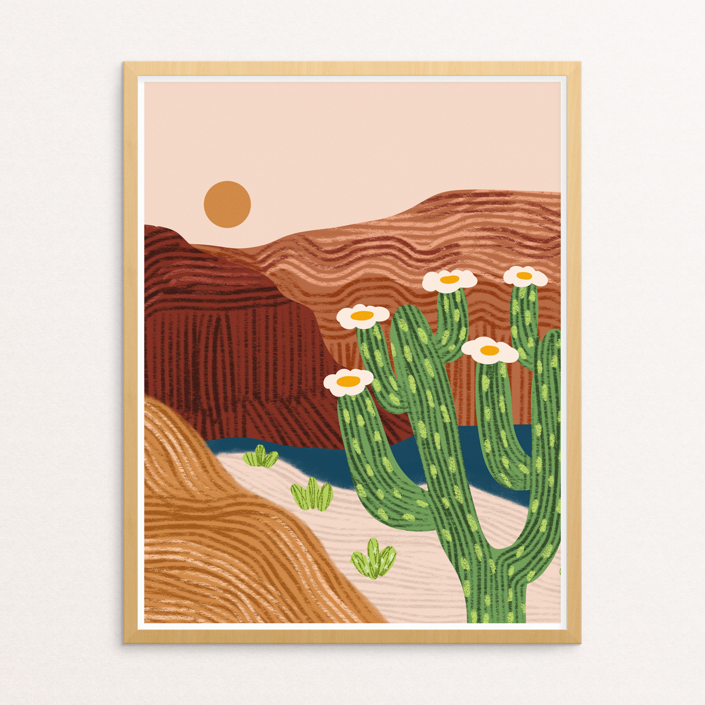 Cholla in the Desert Art Print
