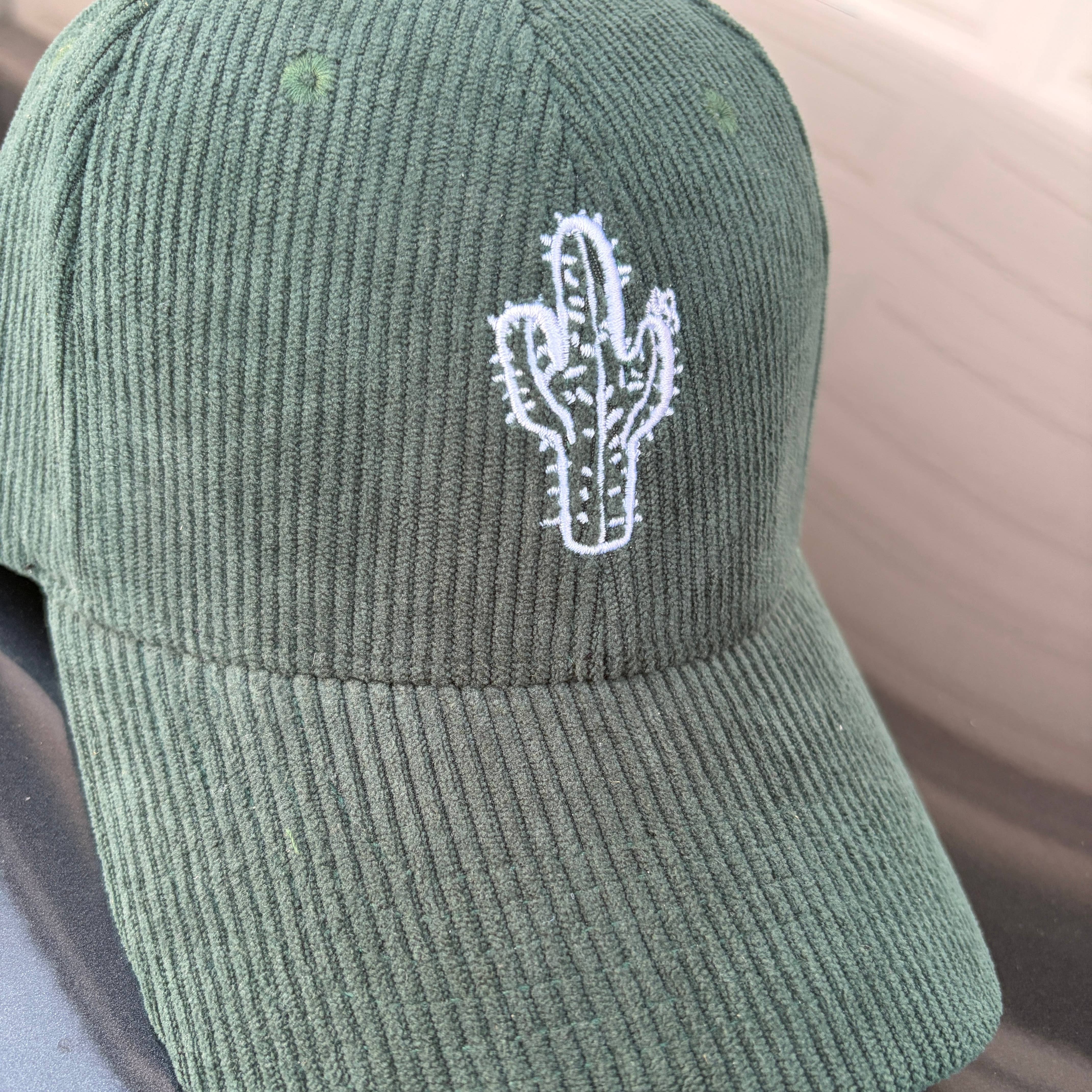 Saguaro Cactus Corduroy Hat - Green