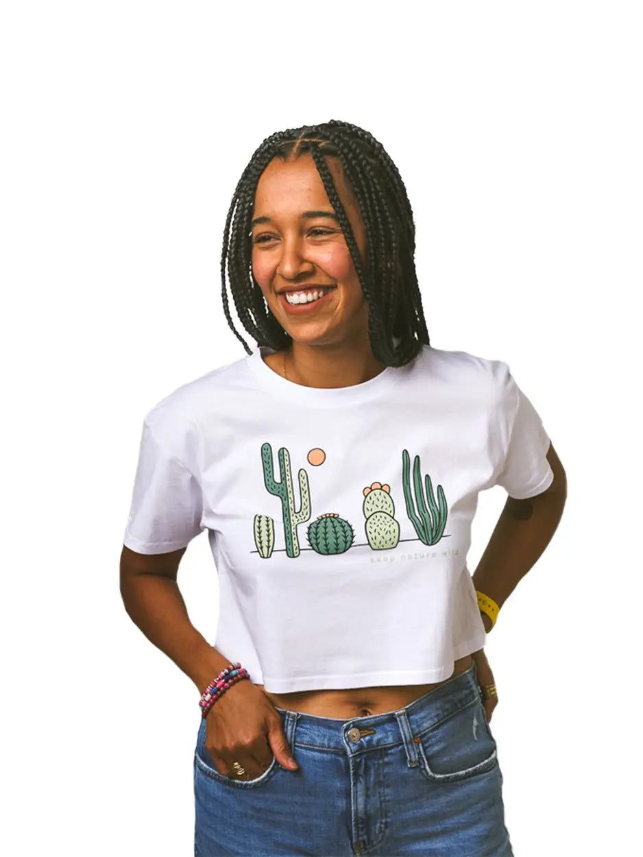 Cactus Friends Crop Tee