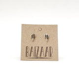 Silver Saguaro Cactus Stud Earrings