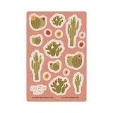 Spring Cactus Sticker Sheet