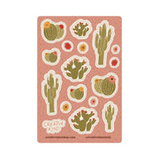 Spring Cactus Sticker Sheet