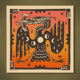 Heron Dance Art Print  8x8