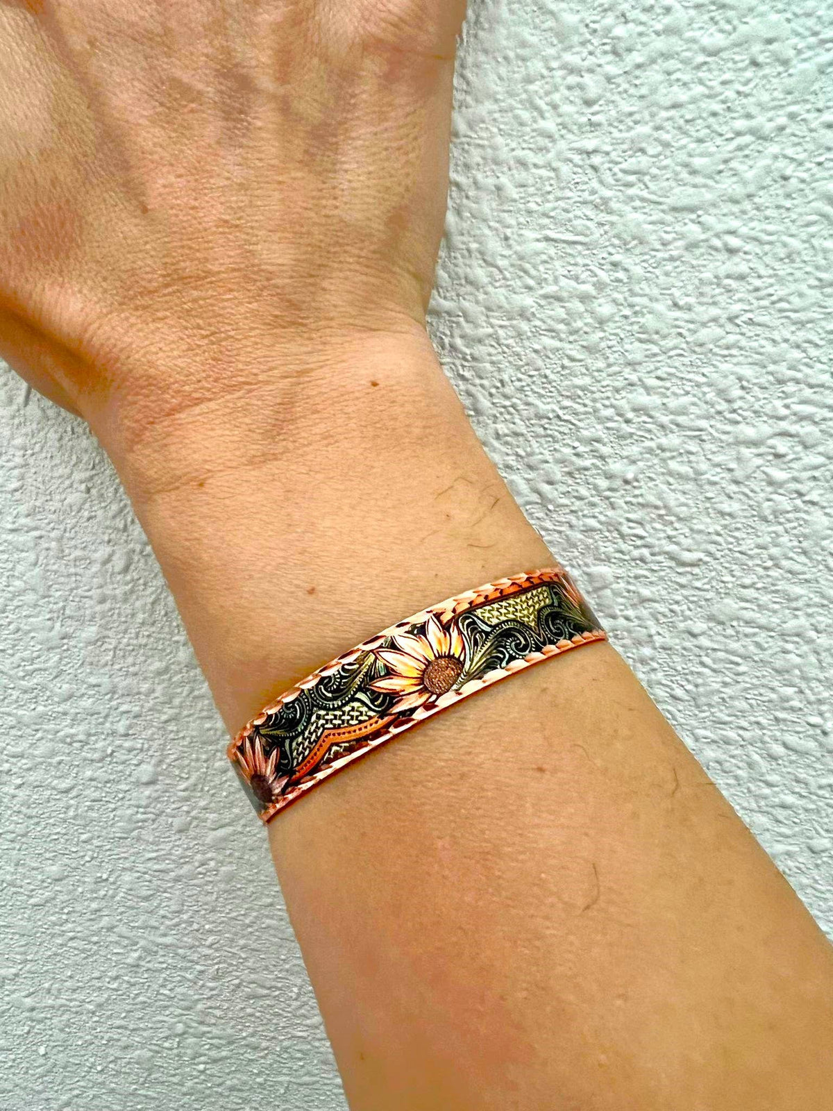 Sunflower Western Copper Bracelet