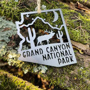 Arizona State Grand Canyon Ornament - Raw Steel