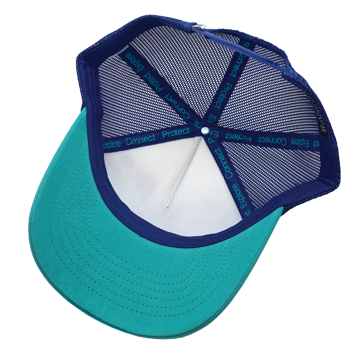 Trucker Hat | Poppies | Turquoise and Royal