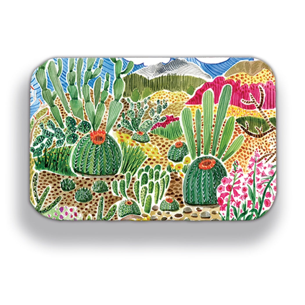 Colorful Desert Wood Magnet