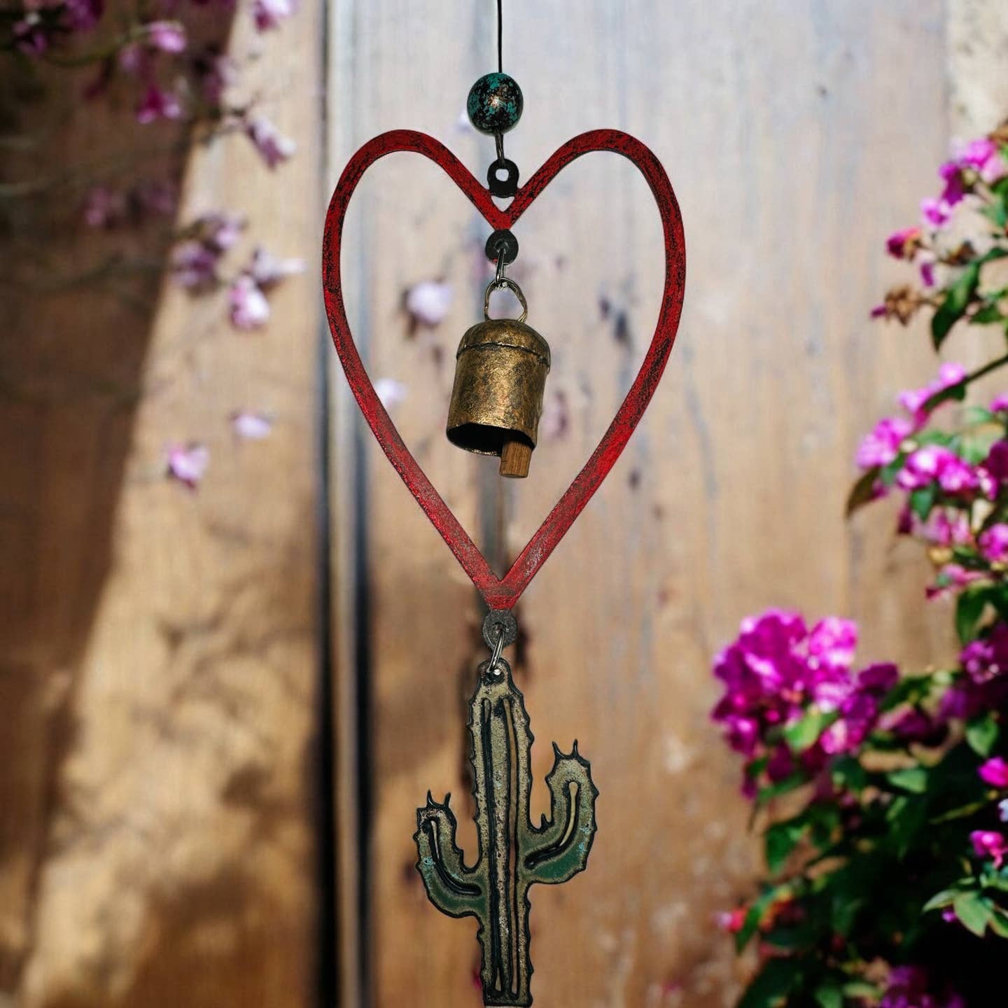 Saguaro Cactus Heart Bell Chime