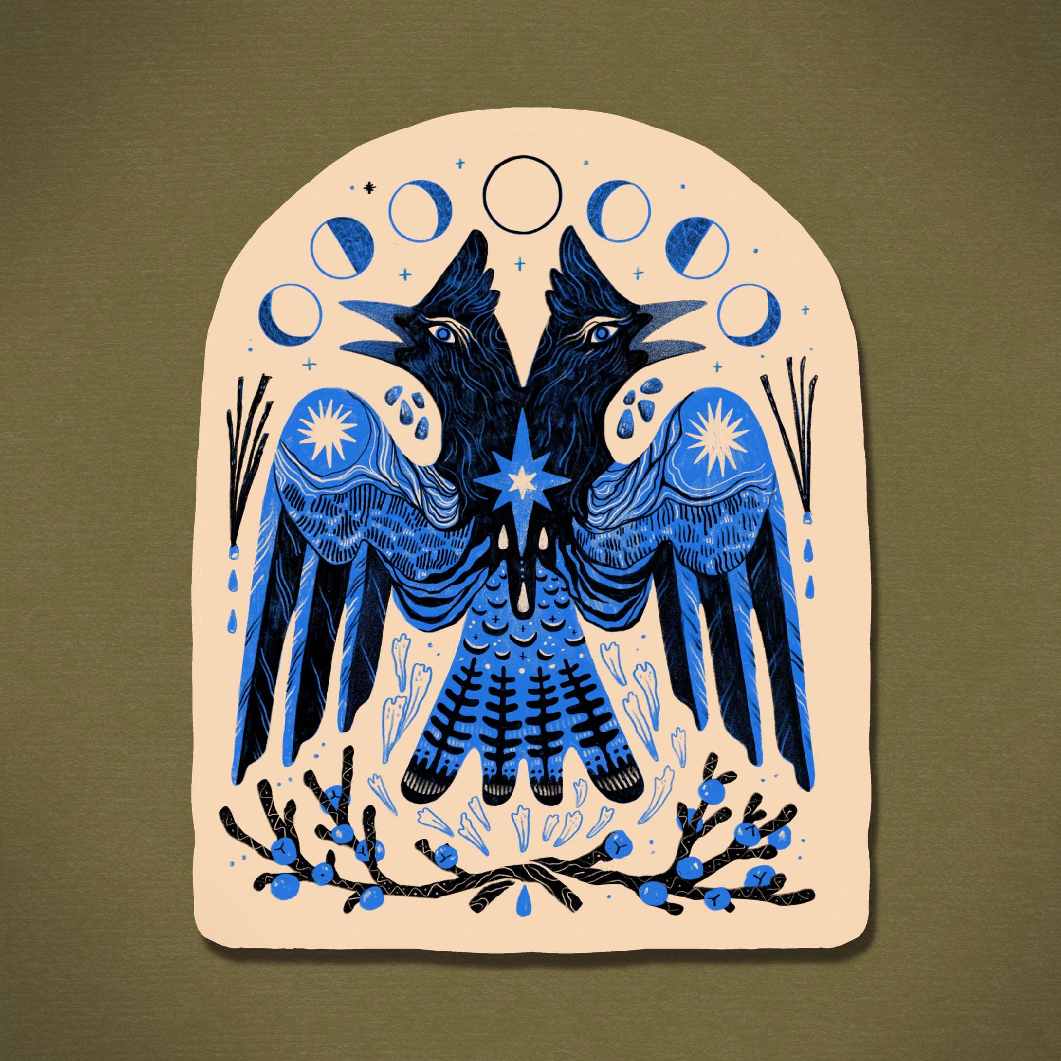 Steller's jay- Durable & Weatherproof Sticker
