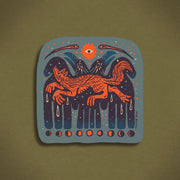 Night Raven and Coyote Sticker