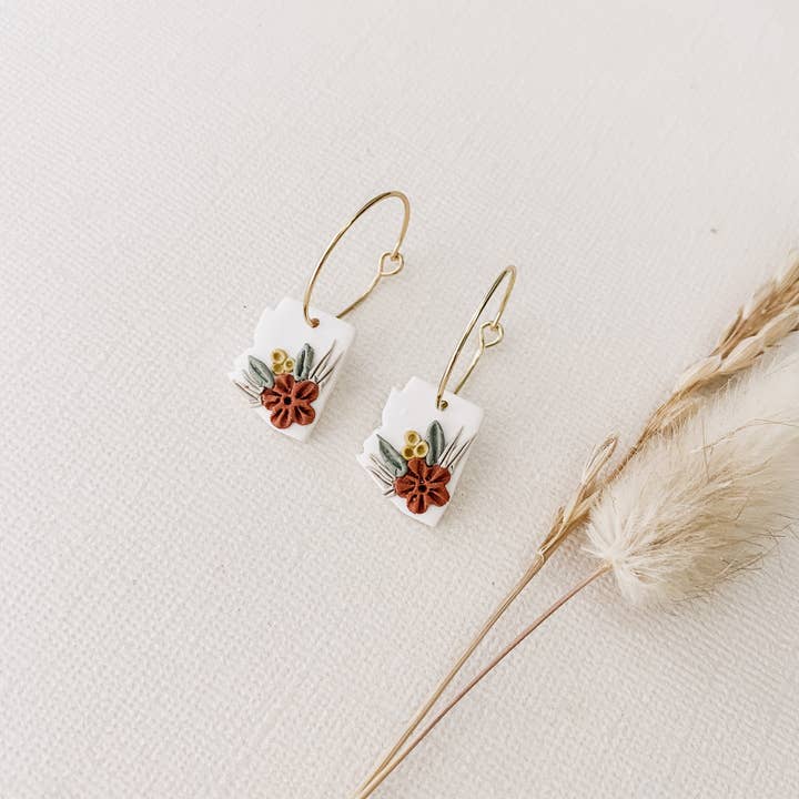 Floral Arizona Hoop Earrings