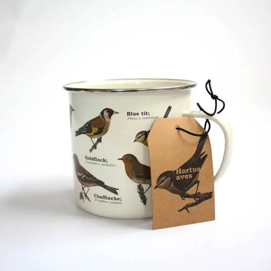 Birds Enamel Mug