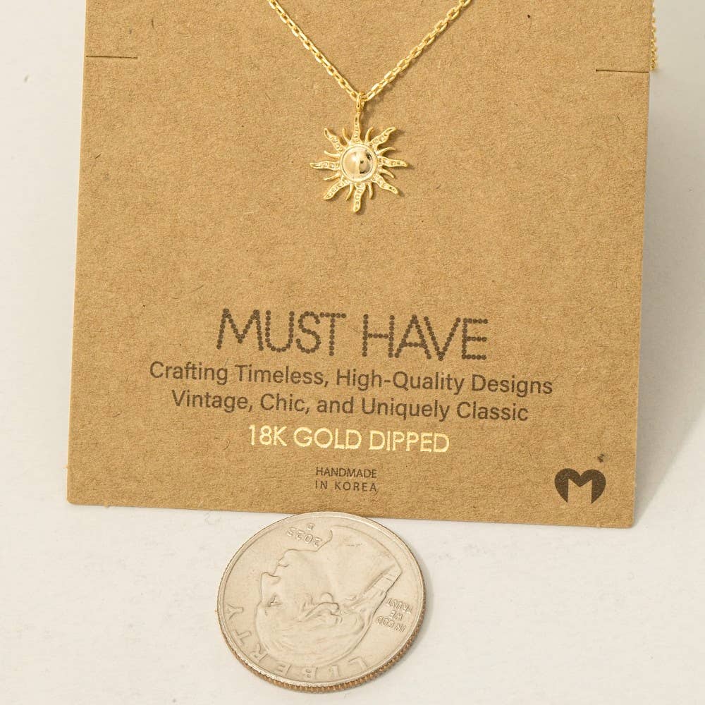 Mini Sun Pendant Necklace