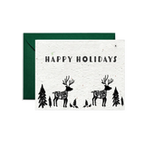 Winter Wonder Deer Seed Paper Card