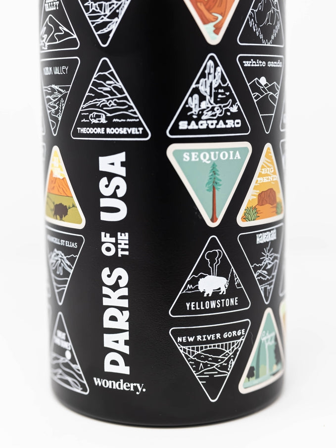 National Parks Bucket List Water Bottle + Stickers
