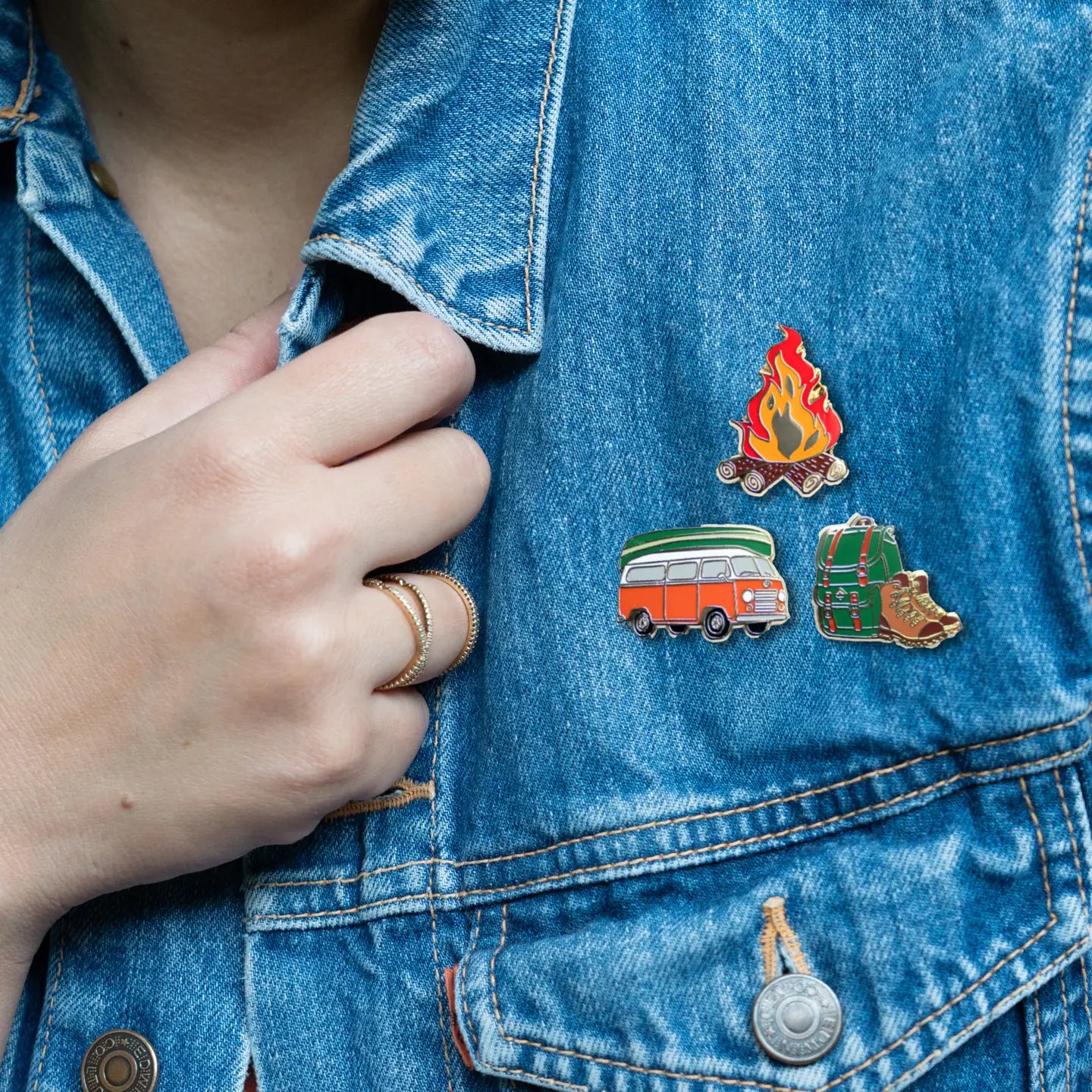 Happy Camper Pin Set