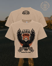 Born Free Ladies Boxy Crop - Route 66