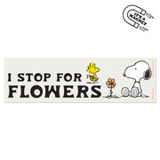 Snoopy Stop For Flowers Bumper Magnet