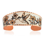 Hummingbird in the Garden Copper Cuff Bracelet