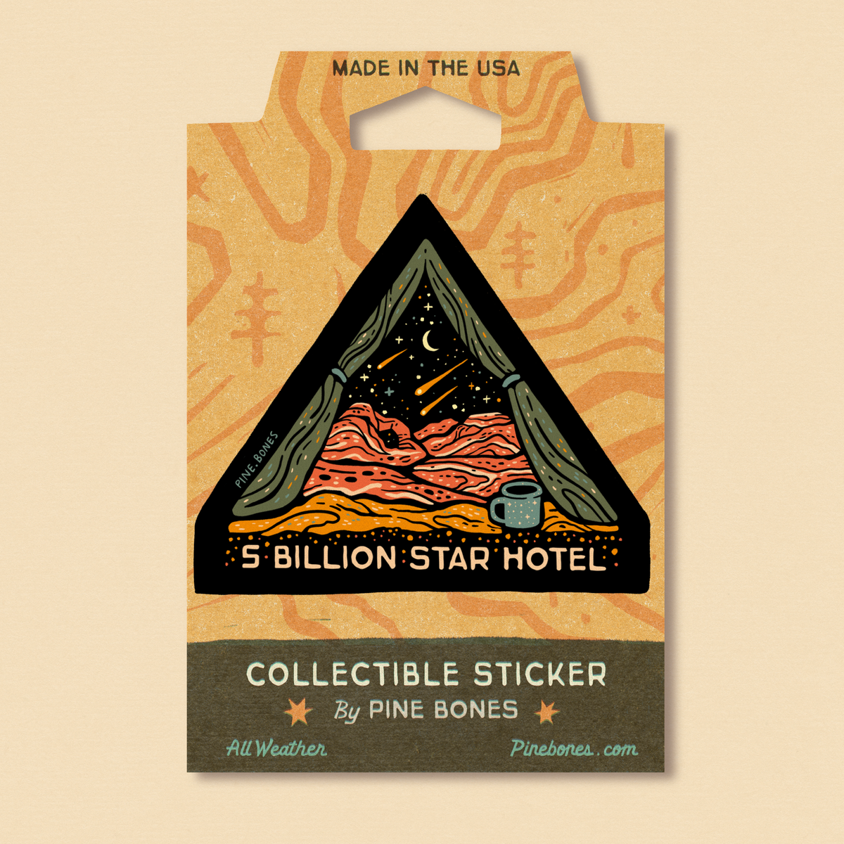 5 Star Camping Sticker 