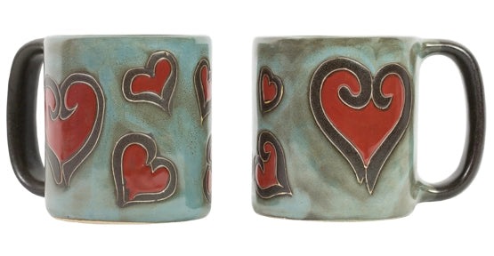 Hearts Round Stoneware Mug