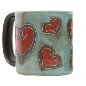 Hearts Round Stoneware Mug