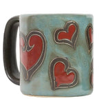 Hearts Round Stoneware Mug