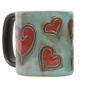 Hearts Round Stoneware Mug