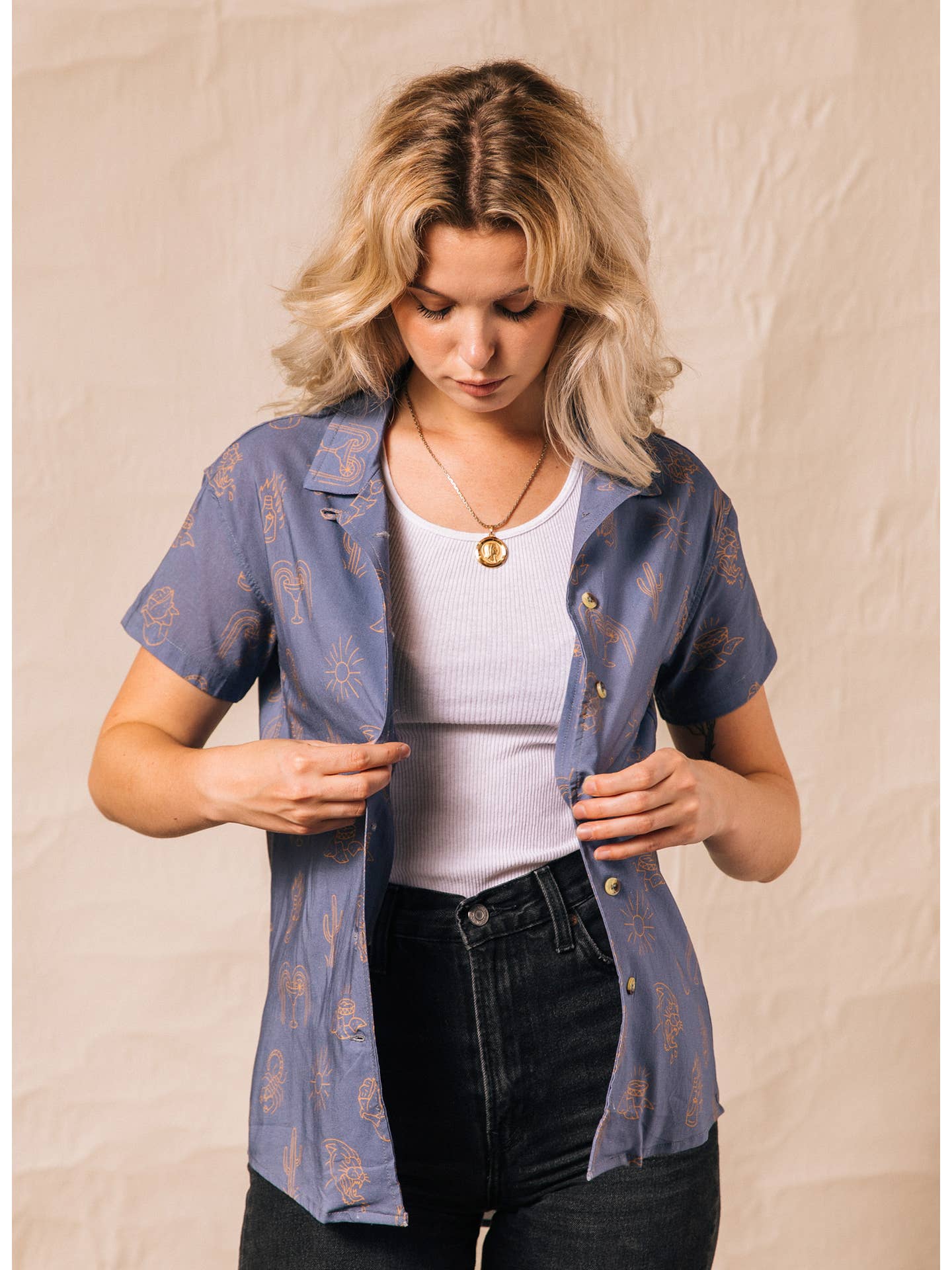 Adios Burritos Casual Button Down - Women's