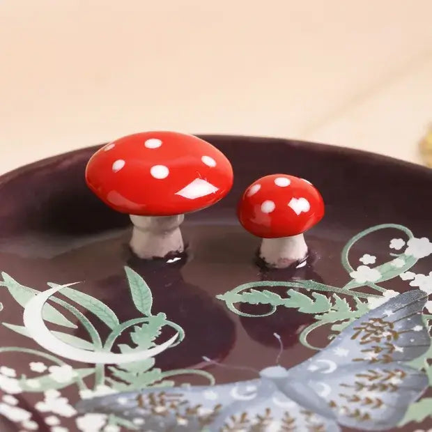 Moonrise 3D Mushroom Ceramic Trinket Dish