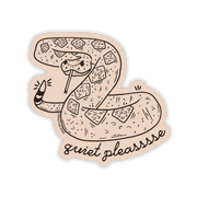 Quiet Please Rattlesnake Vinyl Sticker