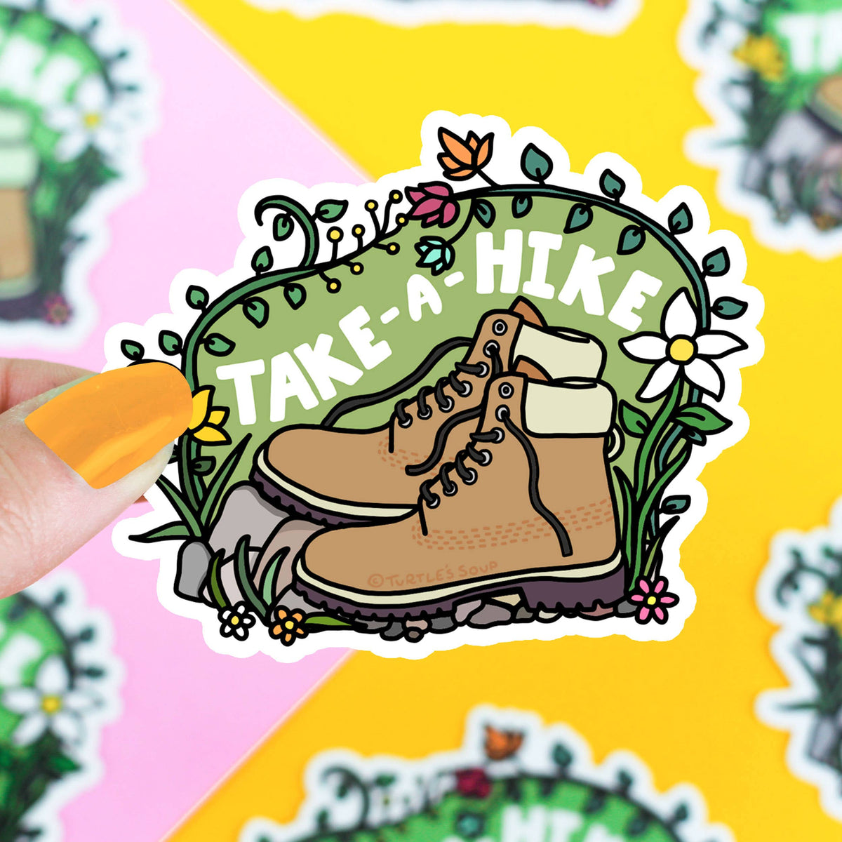 Take A Hike Boot Sticker