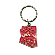 Arizona Vintage State Map Keychain