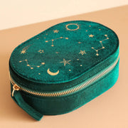 Starry Night Velvet Oval Jewelry Case