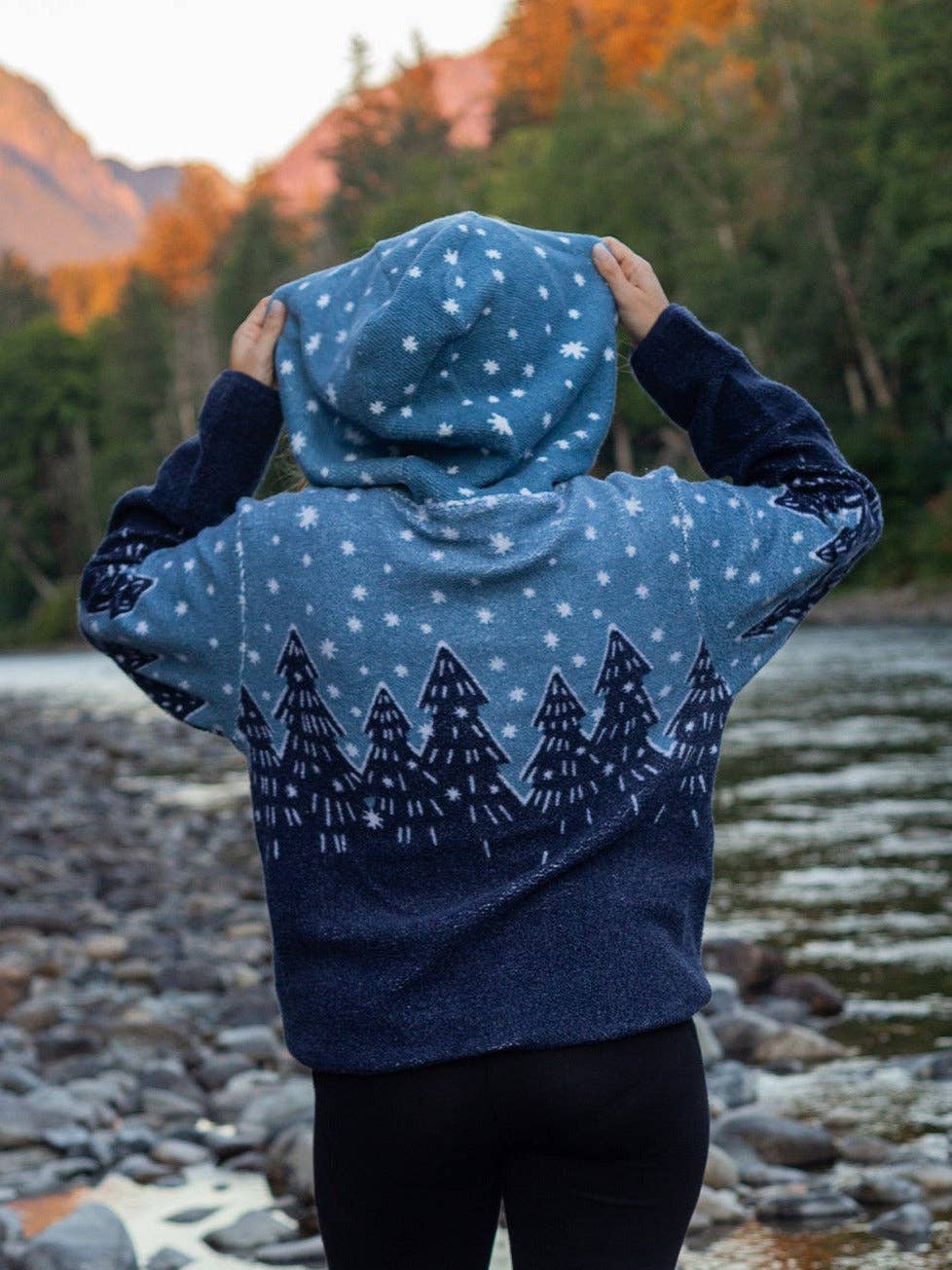 Forest Flurries Sherpa Organic Cotton Hoodie
