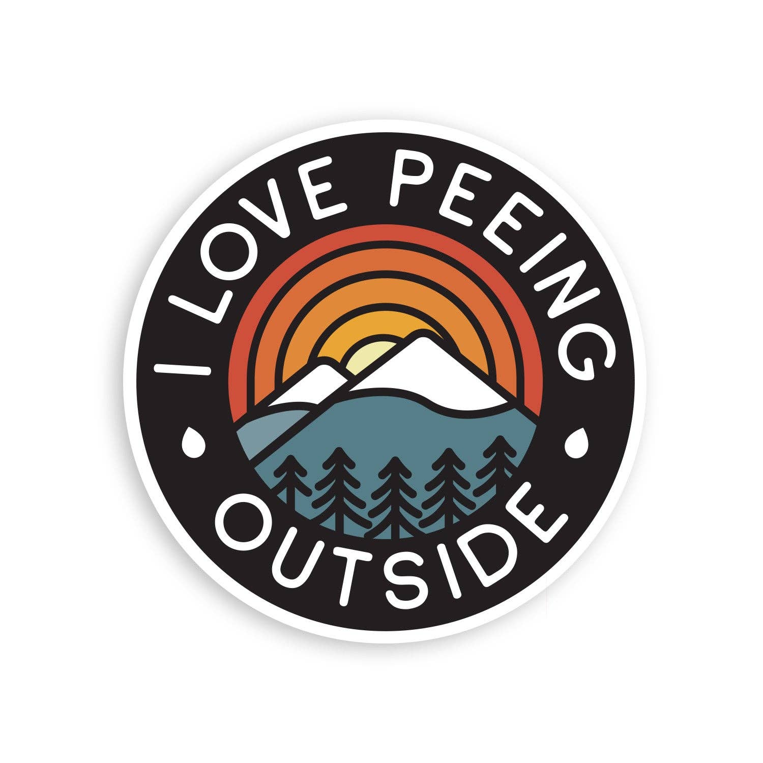 I Love Peeing Outside Sticker