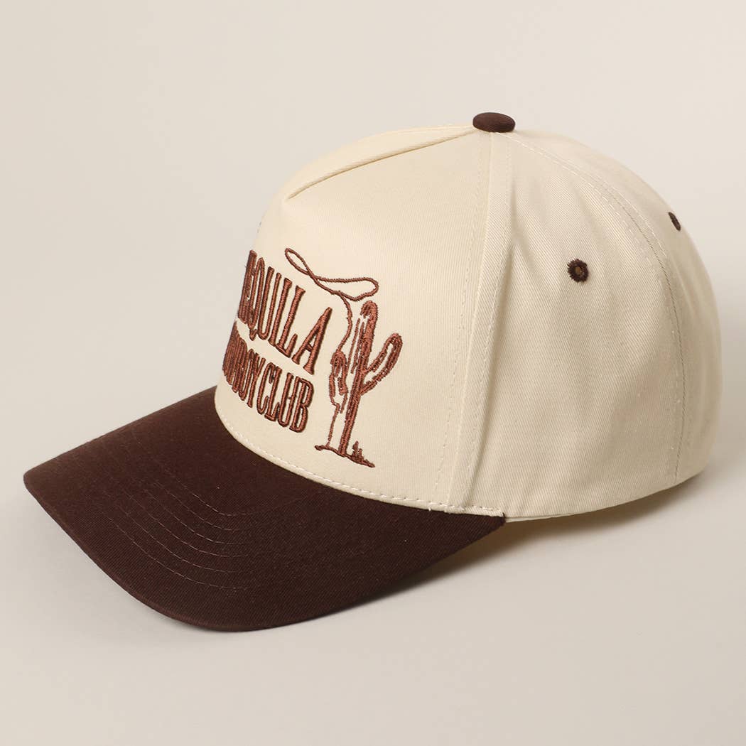 Tequila Cowboy Club 3D Embroidery Two-Tone Trucker Hat