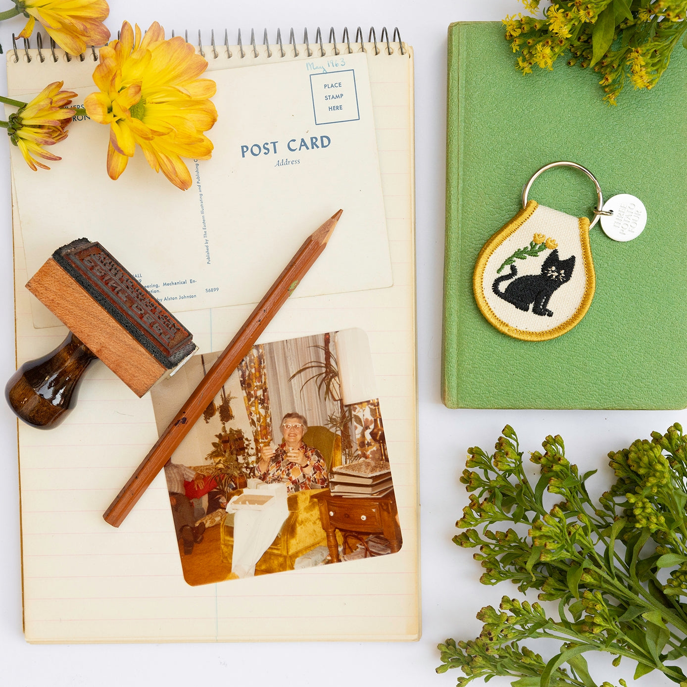 Patch Keychain - Black Cat