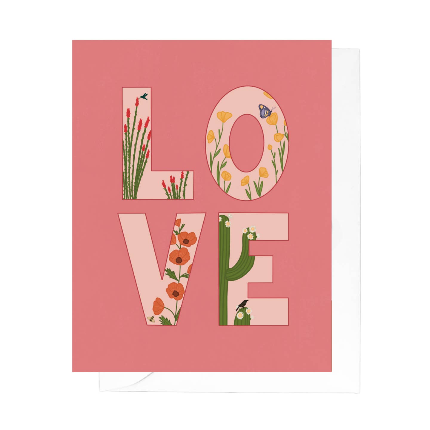 Desert Blooms Love Card