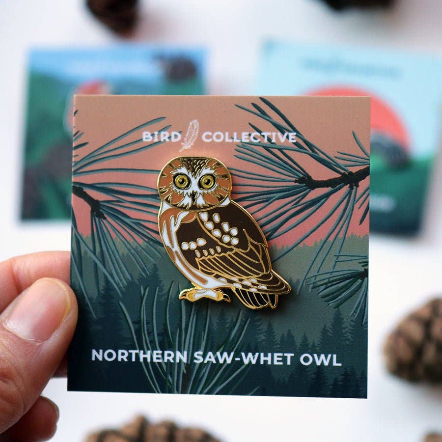 Saw-whet Owl Enamel Pin