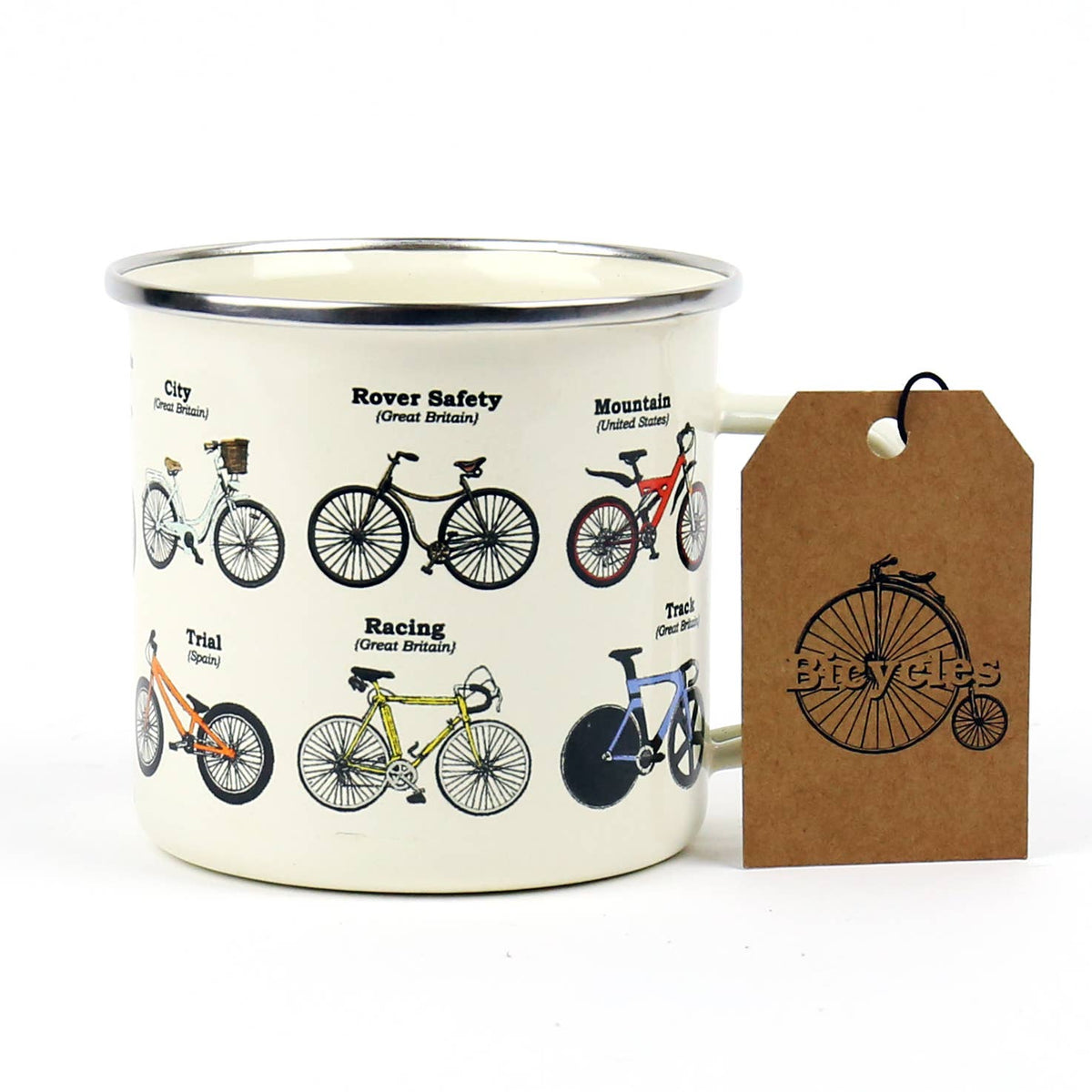 Cyclist Bike Enamel Mug