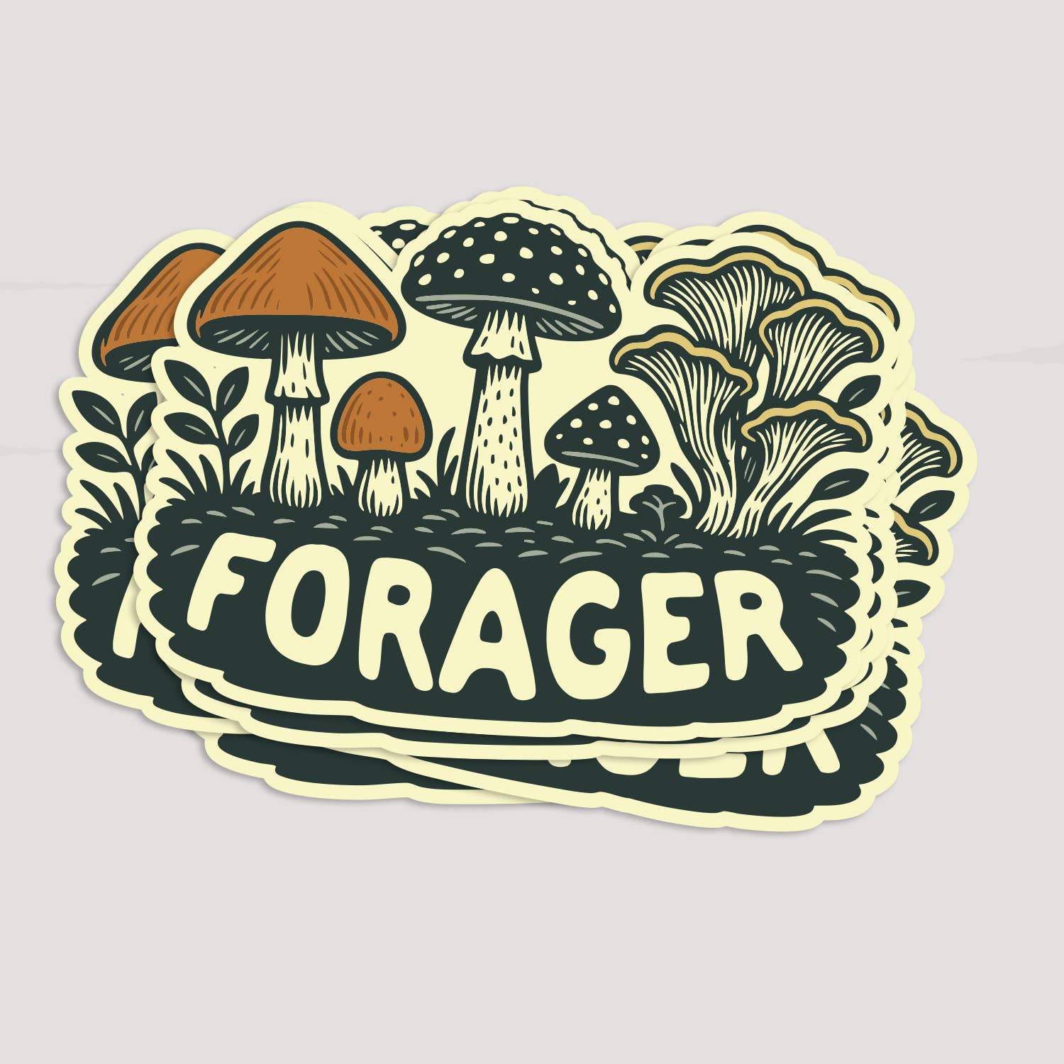 Forager - Waterproof Mushroom Sticker