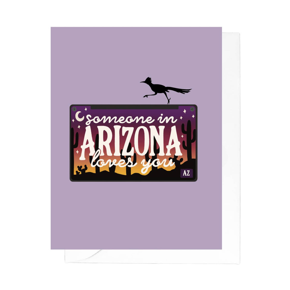 Someone in Arizona Loves You - Dusk License Plate Greeting Card