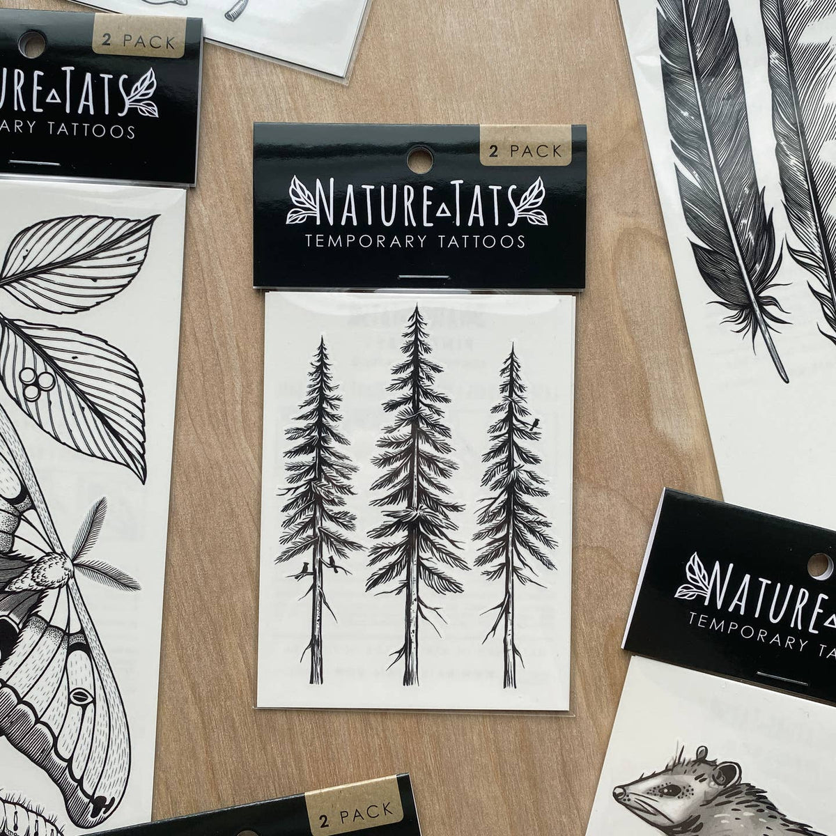 Pine Trees Temporary Tattoo