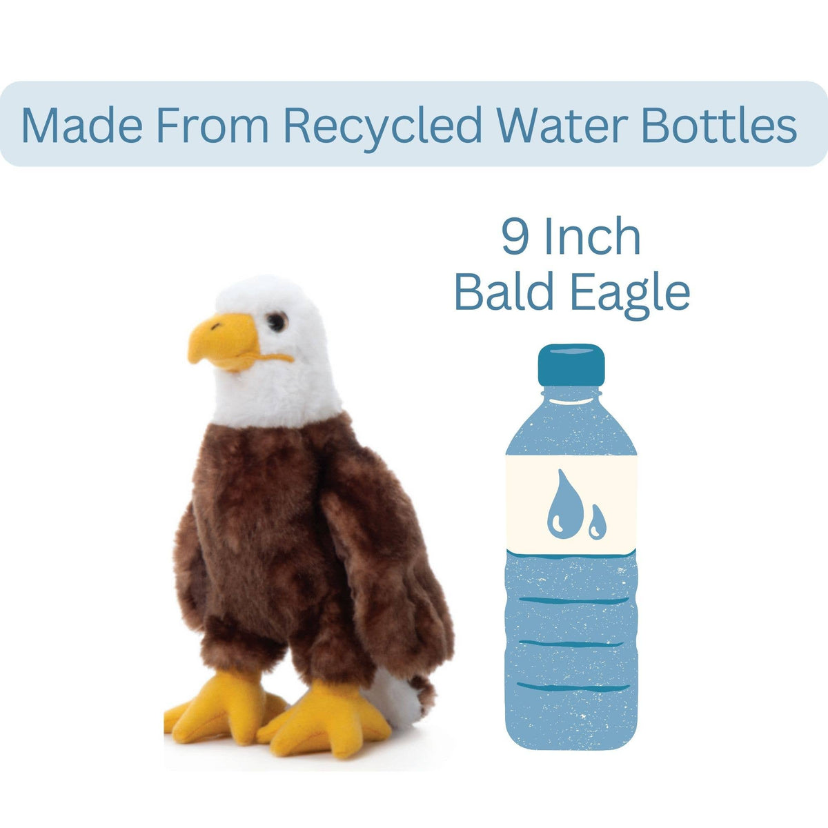 9" Wild Onez Bald Eagle Plushie